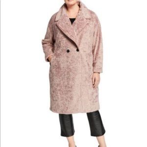 Avec les Filles Faux Fur Full Length Coat